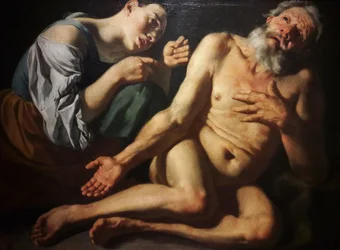 Giobbe deriso dalla moglie